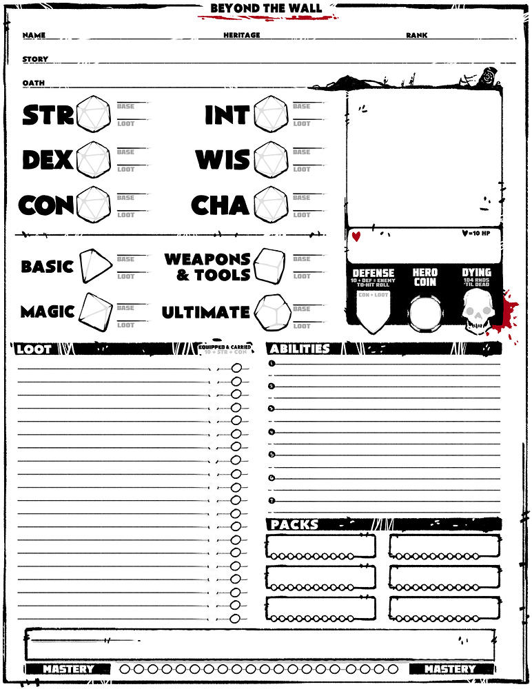 My ASOIAF/ICRPG Character Sheet - Resources - RUNEHAMMER