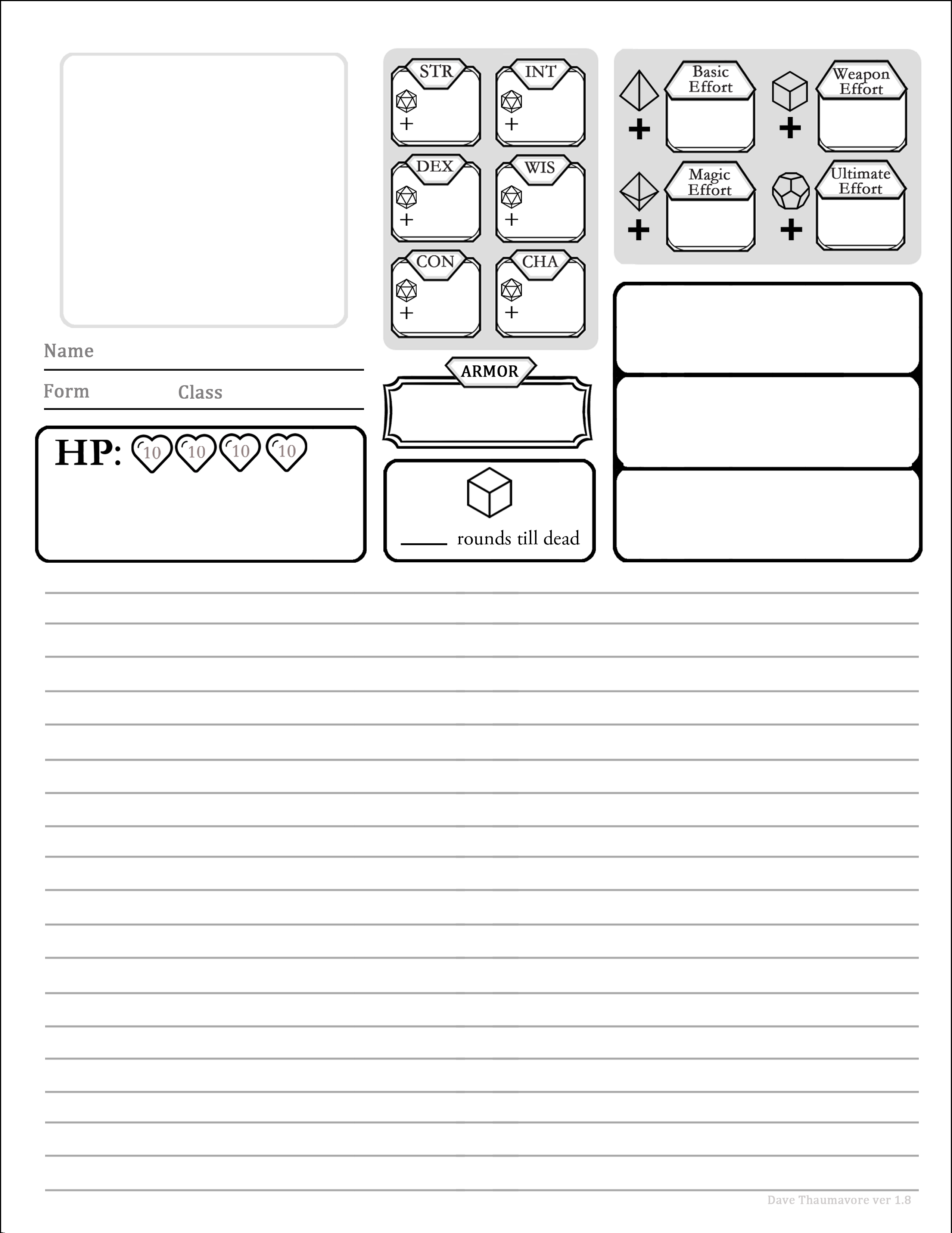 Simple But Quite Cute Dnd Character Sheet Rpg Charact - vrogue.co