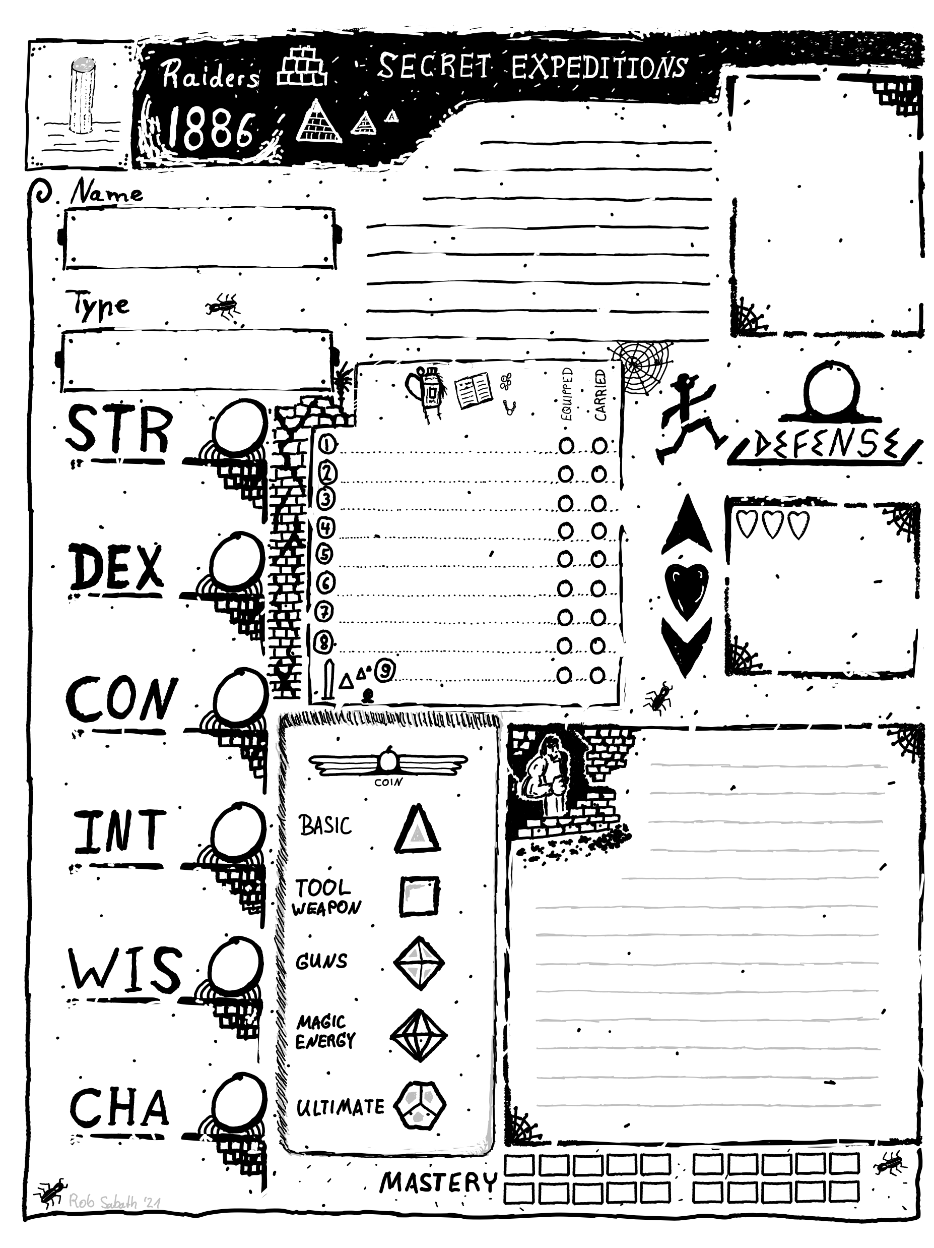 Updates to our Call of Cthulhu Character Sheet